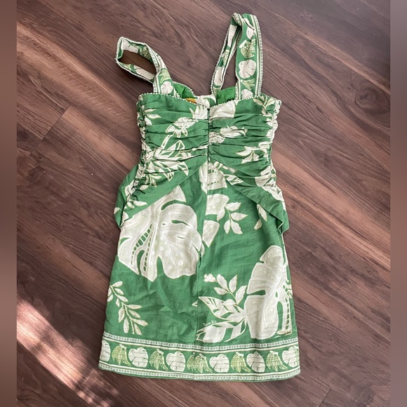 Farm Rio Green Lace Monsteras Mini Dress - Picture 5 of 9